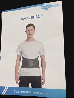 Back Brace Lumbar Support Belt in Charcoal Gray